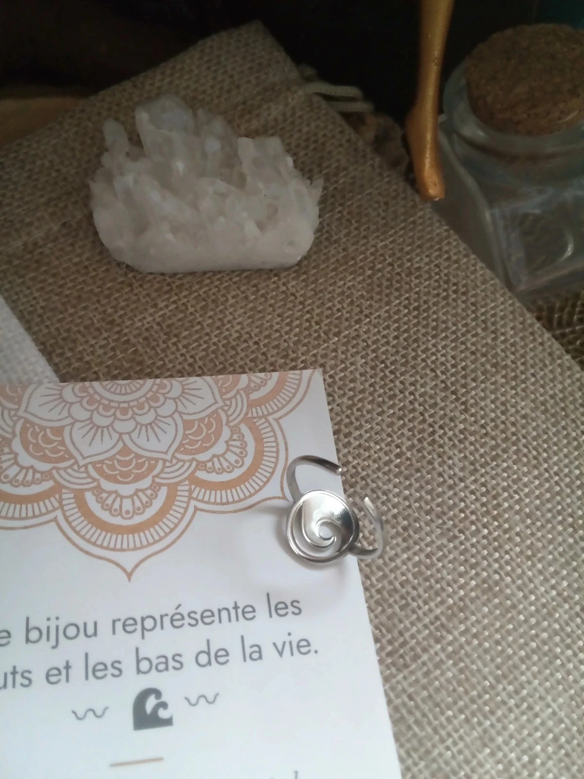 Bague vague de la vie argentée – photo 2